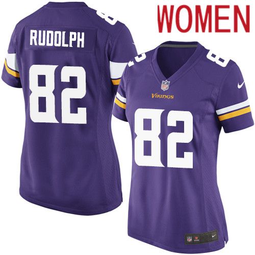 Women Minnesota Vikings 82 Kyle Rudolph Nike Purple Game Player NFL Jersey